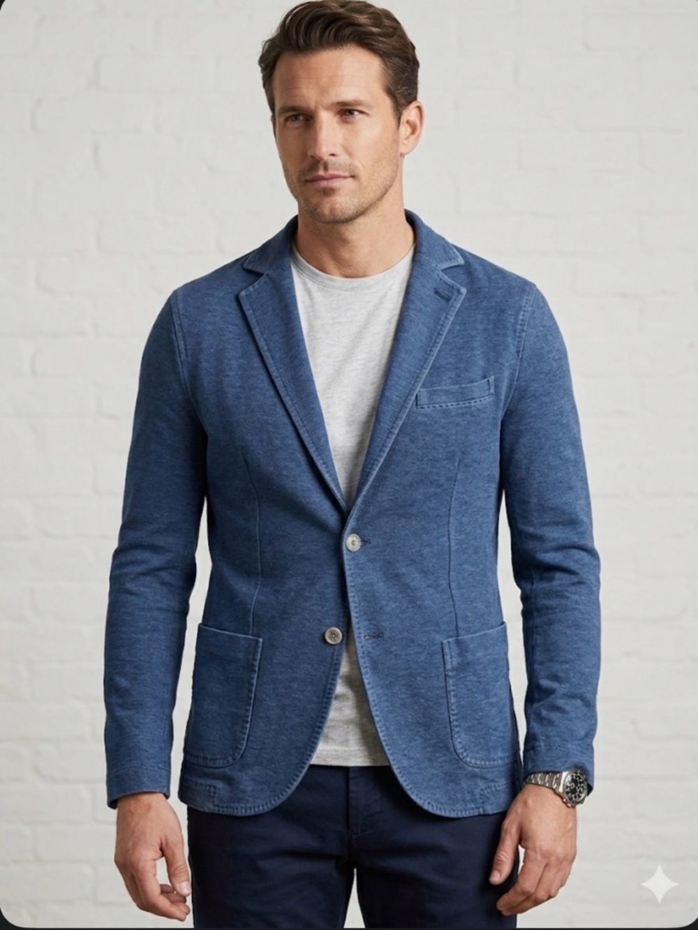 Circolo 1901 dinner jacket blazer blue 2 button 
Stretch cotton